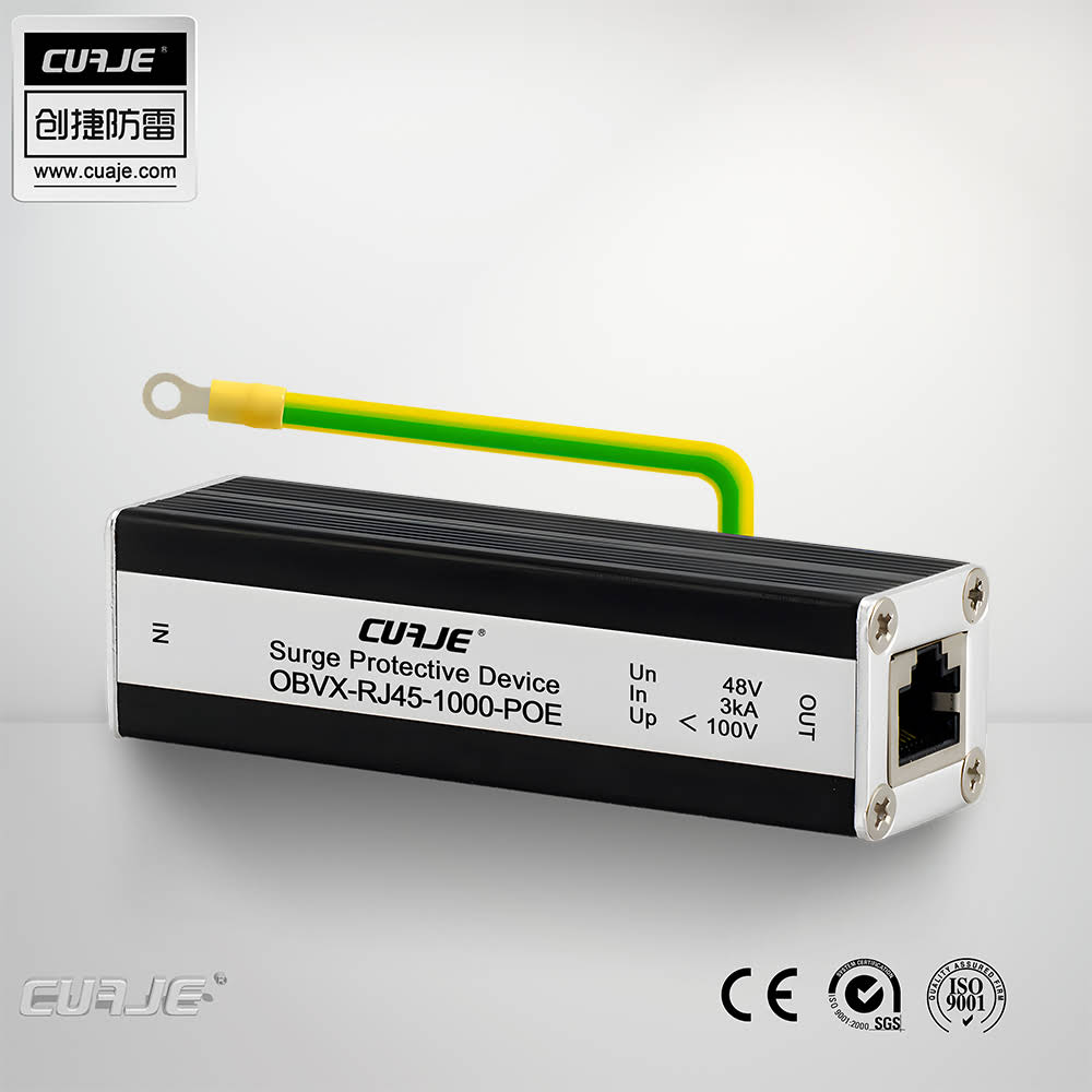 千兆POE网络电源防雷器 OBVX-RJ45-1000-POE